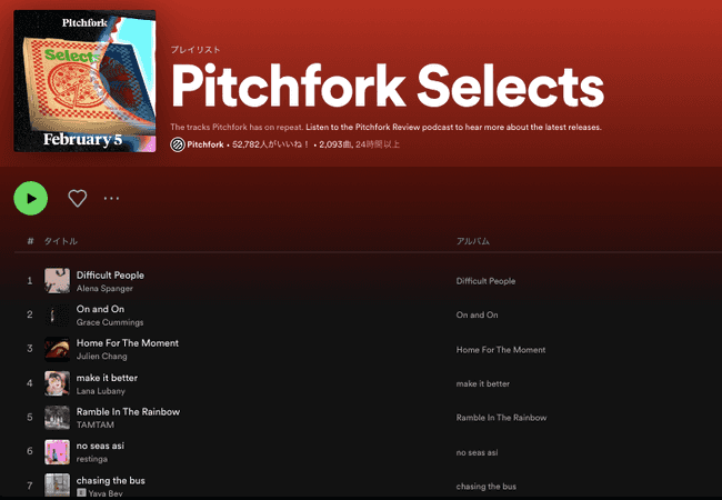 TAMTAM on Spotify Playlists (Pitchfork Selects)